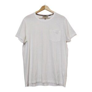 Burberry Men's White Cotton T-Shirt Excellent Condition - XL